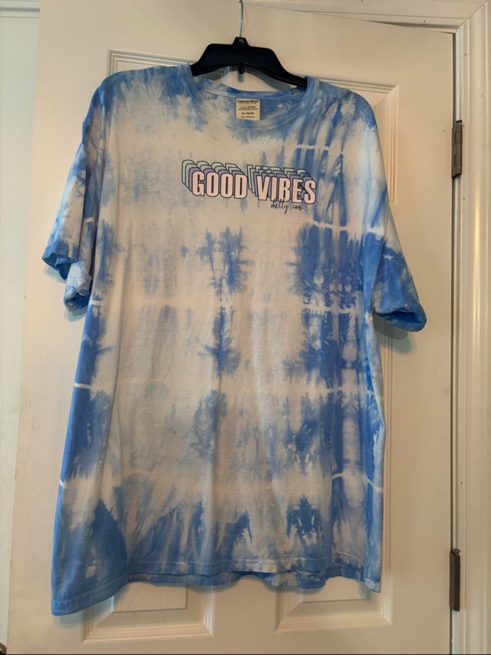 Good Vibes Blue Tie-Dye Short Sleeve Tee